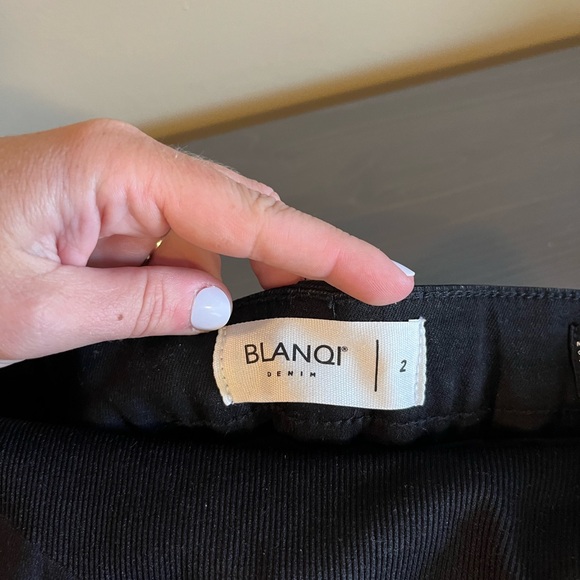 BLANQI Denim Maternity Belly Support Skinny Jeans In Black - Picture 11 of 12